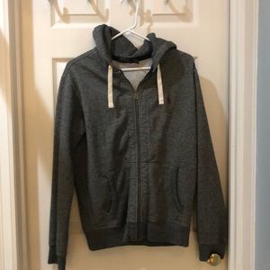 Gray Polo Zip Up Jacket